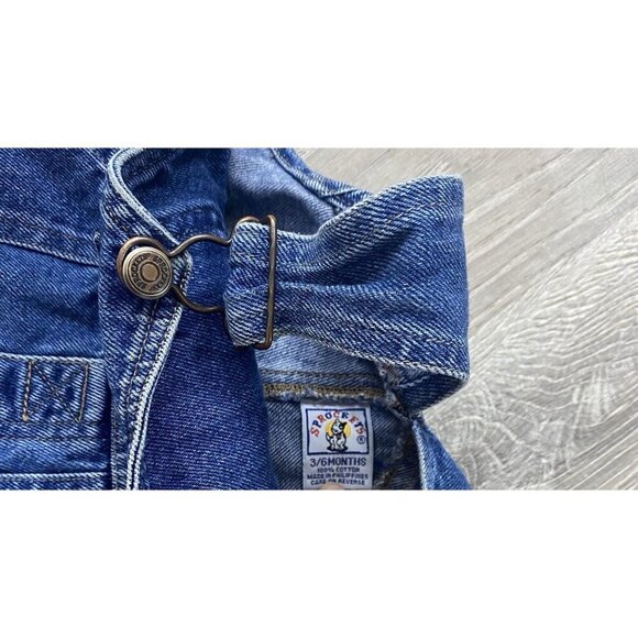 Vintage Overalls Vestbak 3-6 M Bibs Railroad Kids Toddler - Picture 3 of 3